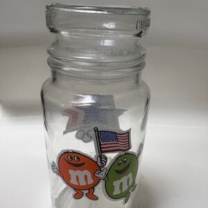 Vintage M & M 1984 Los Angeles USA Olympic Games Anchor Hocking Glass Jar
